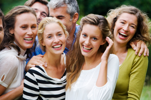 Friends laughing