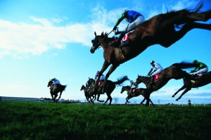 Horse racing is a thrilling day out during a weekend house party in the Cotswolds