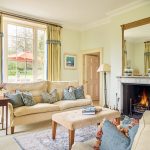 This elegant sitting room has views over the garden