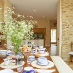 The breakfast area is part of the kitchen. A casual space for your morning croissant