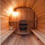 The stand alone sauna at Somerset Manor is is the garden near to the swimming pool.