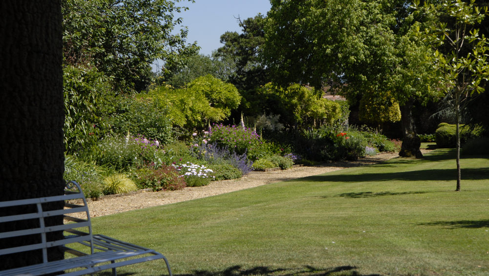 The well tended gardens are ideal for a break during a corporate retreat in Somerset.