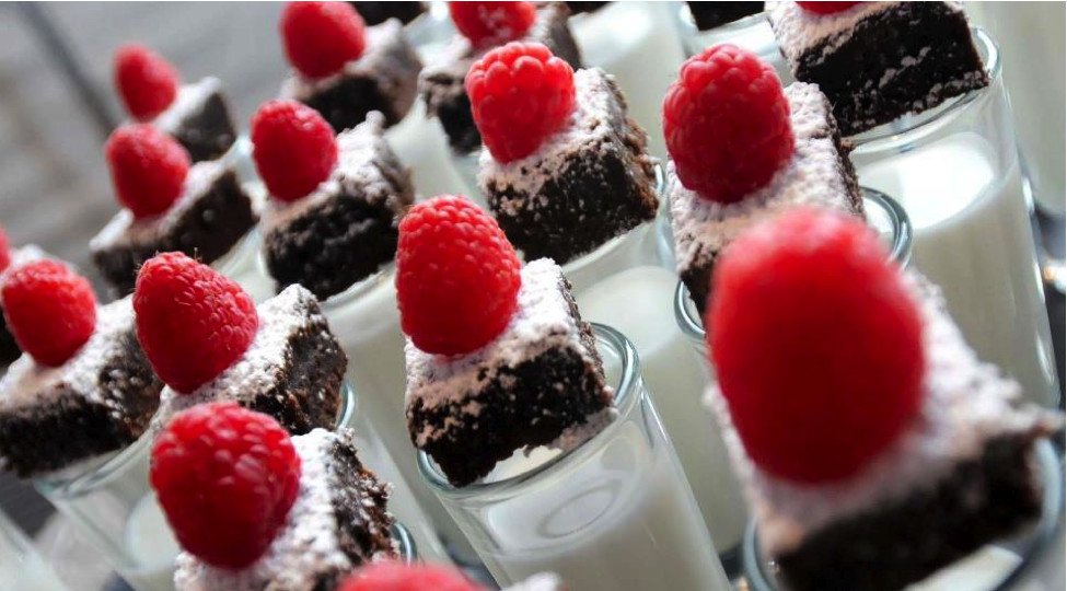 Wedding brownies at a house party wedding in Somerset organised by The Big House Company