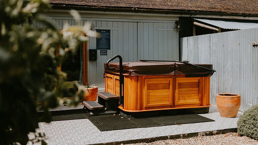 Our big groups love a hot tub & this one is just outside the games room