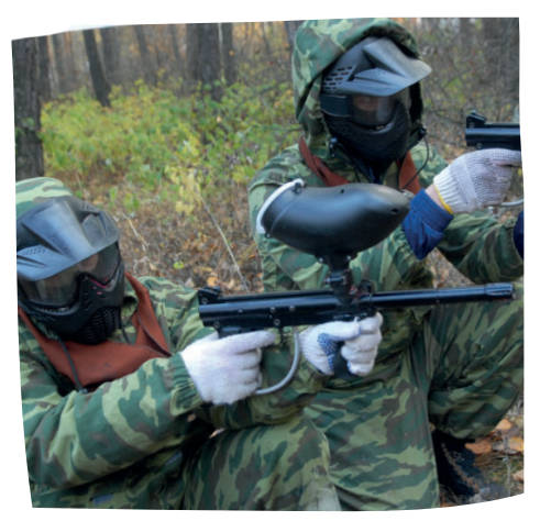 Paintball games can be organised for corporate away days through The Big House Company in Somerset