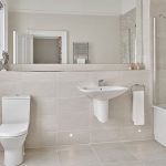A glamorous bathroom at our Cheltenham big house.