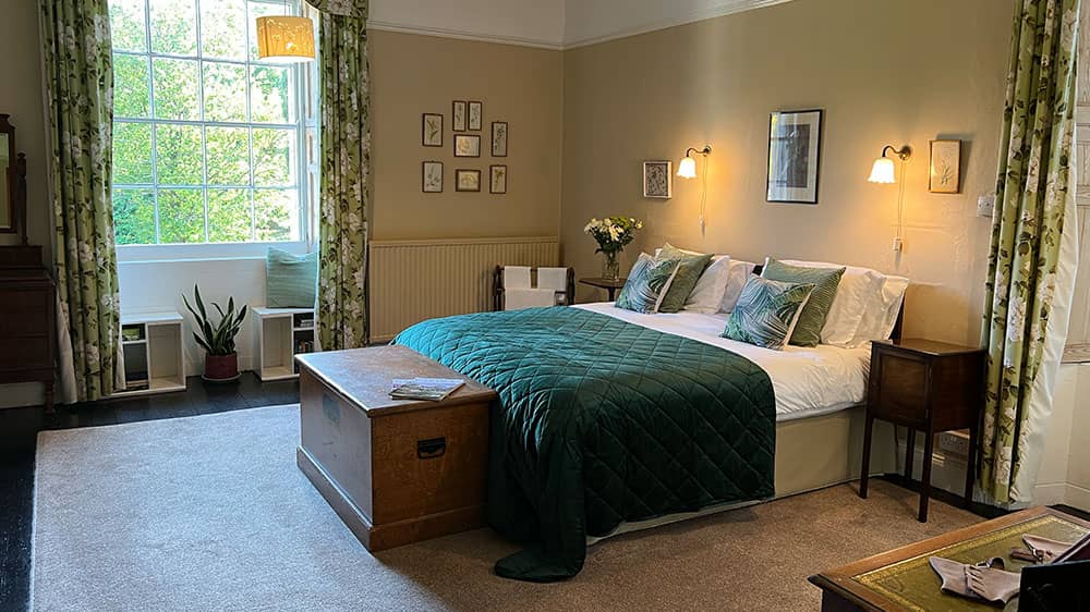 Garden Room bedroom at Tone Dale House in Somerset.
