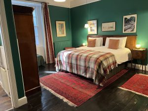 Railway Room bedroom at Tone Dale House in Somerset.