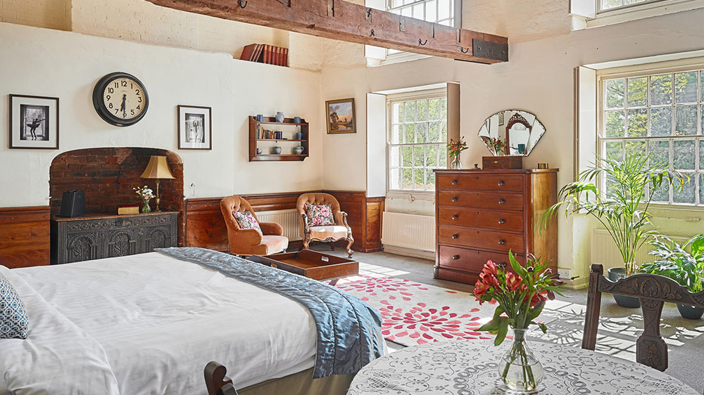 Tone Dale House - the Laundry bedroom is enormous, with it's own galleried sitting area