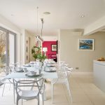 The contemporary kitchen is open plan and give your group plenty of space to be together