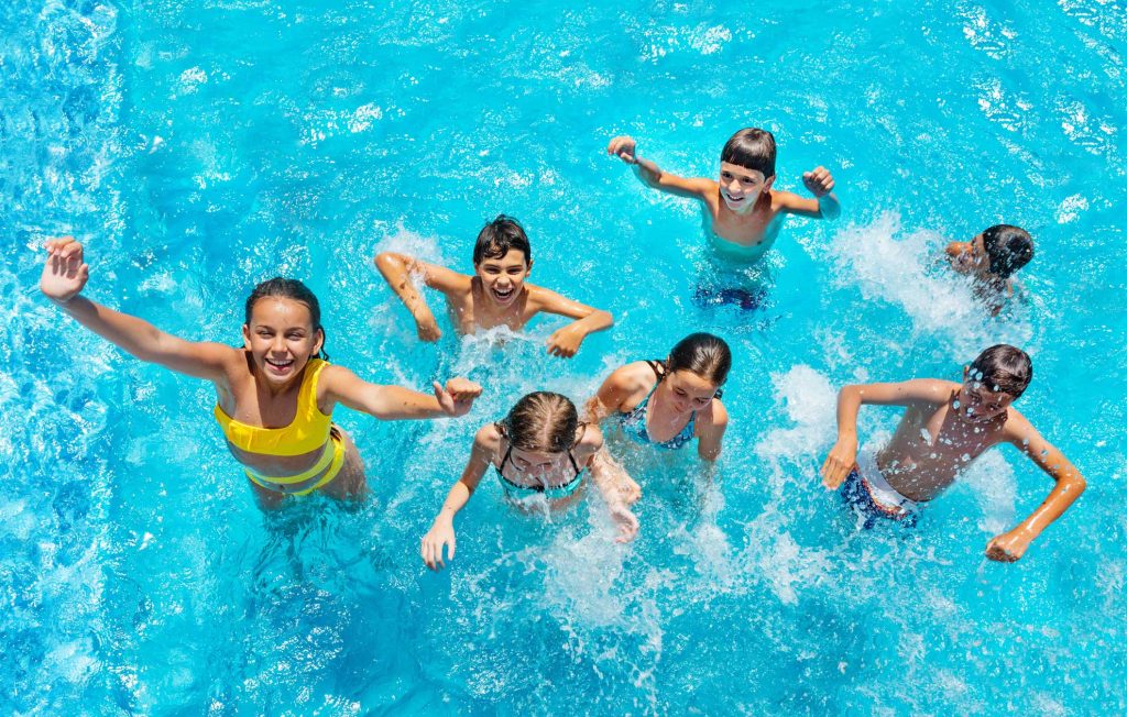 Children in a swimming pool