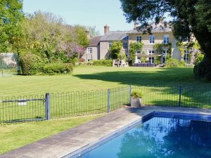 The outdoor heated pool will be a big hit with any children in your group