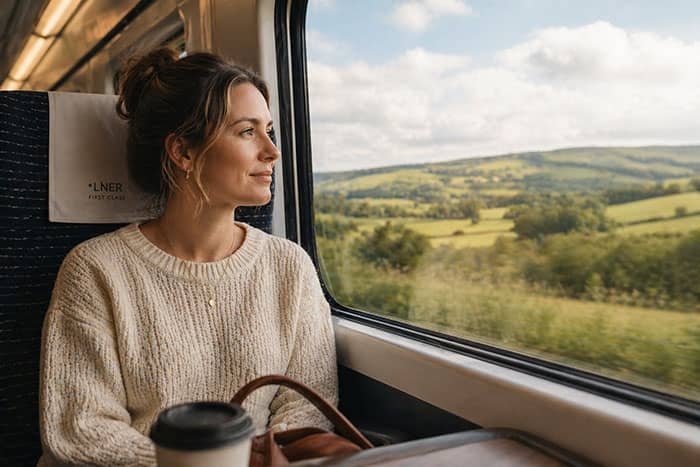 Woman Train Window